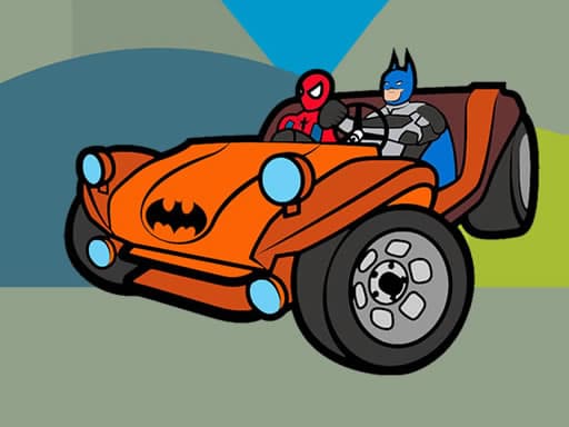 Superhero Cars Coloring Book gameplay