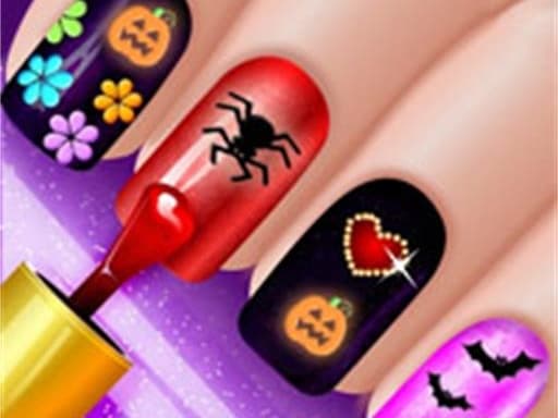 Glow Halloween Nails Game gameplay