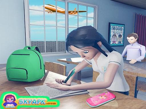 Virtual High School Girl Game- School Simulator 3D gameplay
