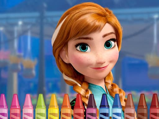 Anna Frozen Coloring gameplay