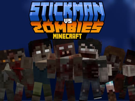 Stickman vs Zombies Minecraft gameplay