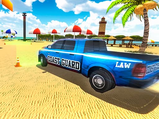 Coast Guard: Beach Car Parking gameplay