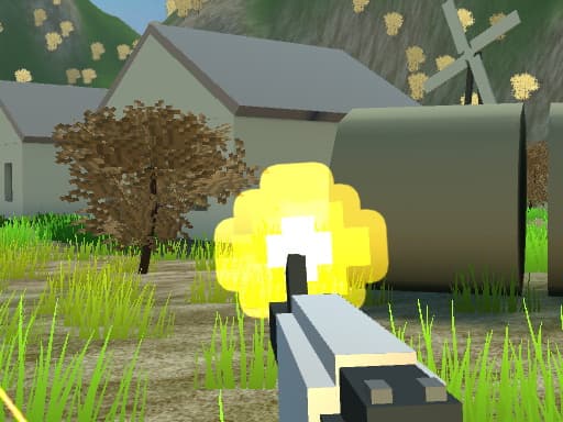 Pixel Village Battle 3D.IO gameplay