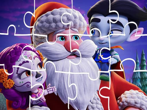 Super Monsters Christmas Jigsaw gameplay