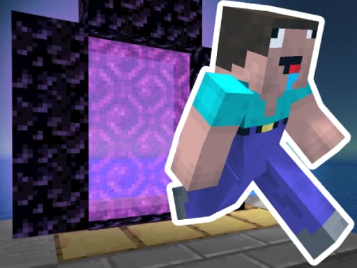 Noob Steve Parkour gameplay