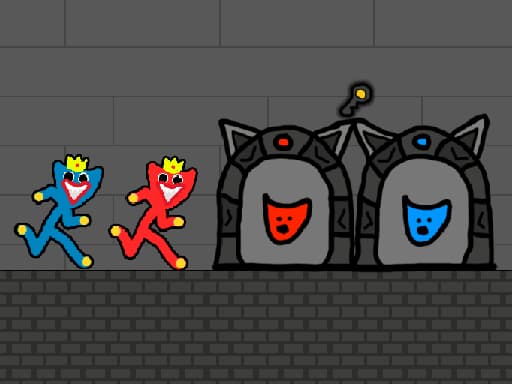 Red and Blue Stickman Huggy 2 gameplay