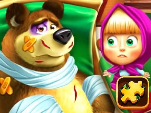 Masha and the Bear Jigsaw gameplay