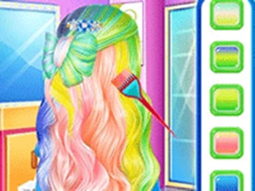 Princess Fashion Rainbow Hairstyle Design gameplay