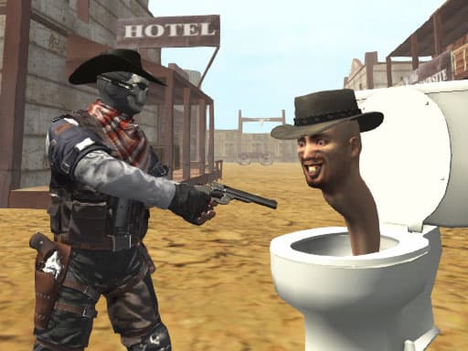 Cowboy vs Skibidi Toilets gameplay