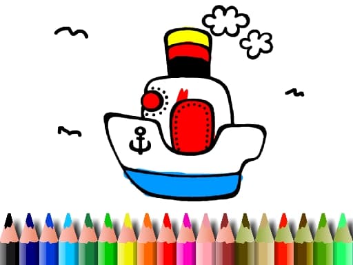 BTS Boat Coloring gameplay