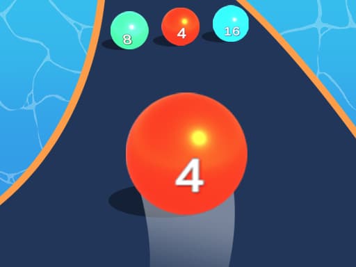 Color Ball Run 2048 gameplay