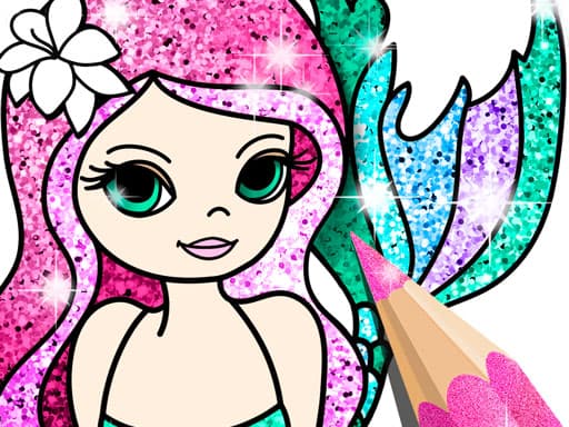 Mermaid Coloring Book Glitter gameplay