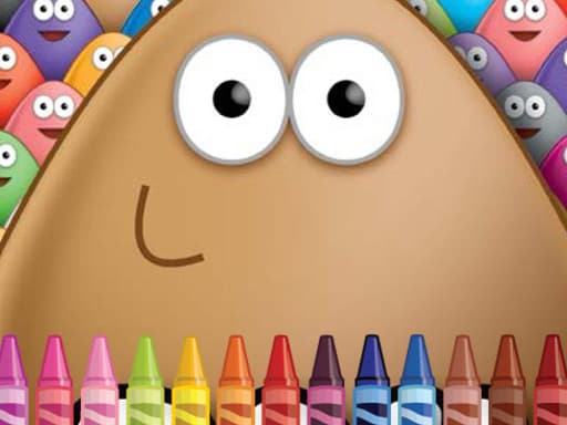 Pou Coloring gameplay