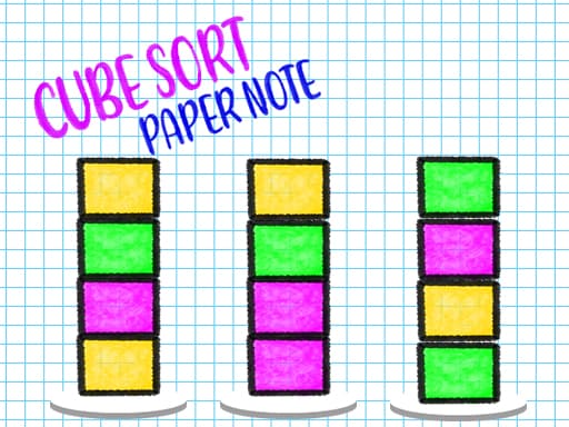 Cube Sort: Paper Note gameplay